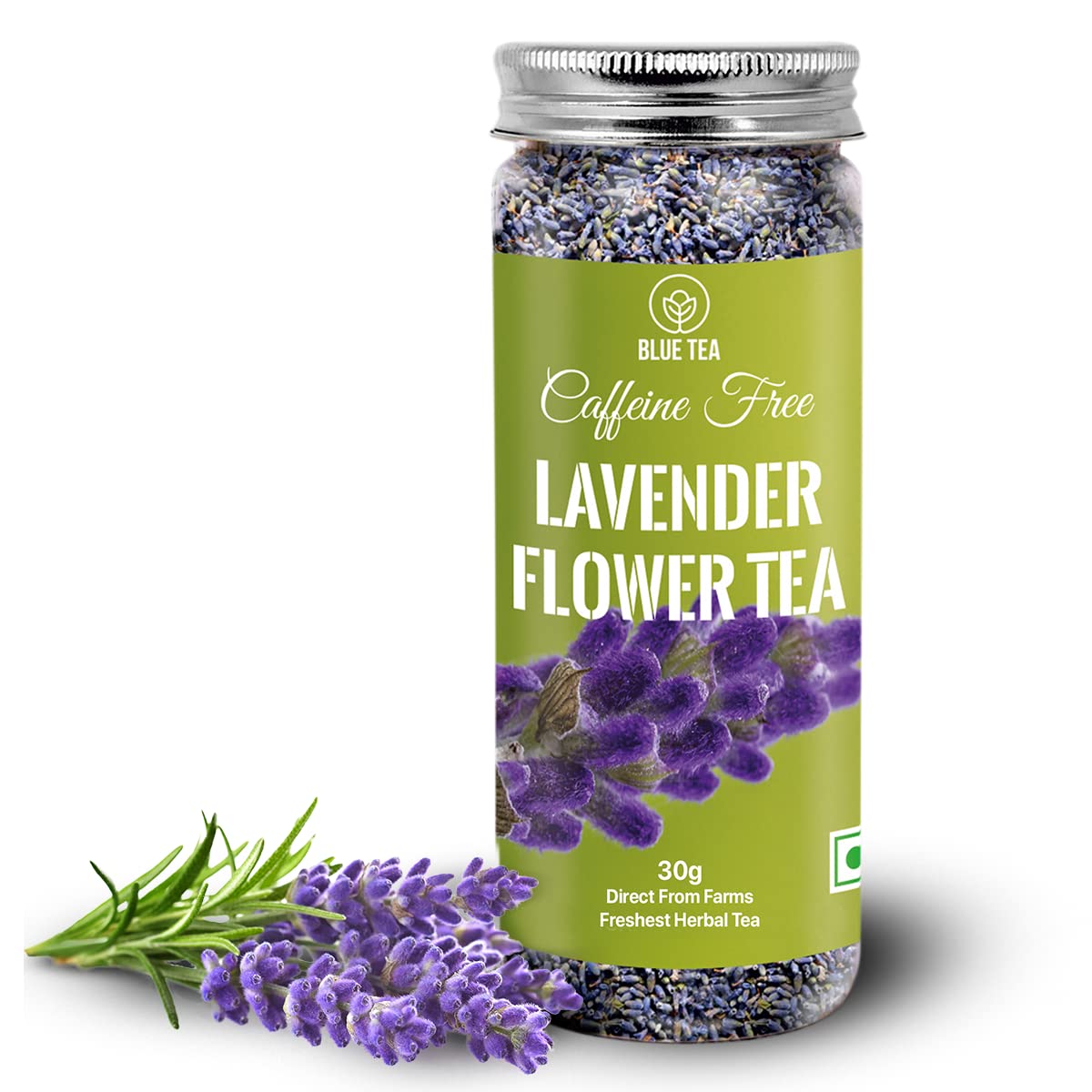 BLUE TEA - Hibiscus Tea - 50 gm (50 Cups) | SKIN GLOW ENHANCING TEA | Flower Based - Herbal Tea - Caffeine Free - Tangy Flavor - Non-GMO | Featured in Shark Tank | Pet Jar