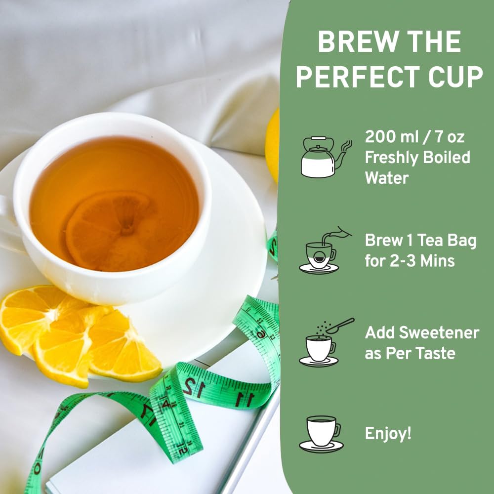 HANDPICK Honey Lemon Green Tea Bags (100 Count) All Natural Flavor | Sweet Honey & Tangy Lemon | Round & Eco-Friendly Tea Bags | Packed In Resealable Bag | Brew As Hot Or Iced Tea, 230 Gram