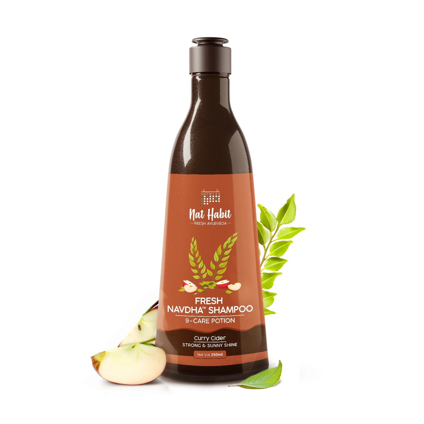 Nat Habit Sulfate-Free Natural Five Oils Hibiscus Hair Growth Shampoo, Navdha Shampoo for Women and Men (Pack of 1 X 250ml)