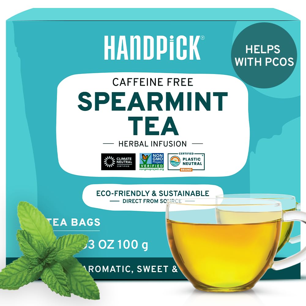 HANDPICK Honey Lemon Green Tea Bags (100 Count) All Natural Flavor | Sweet Honey & Tangy Lemon | Round & Eco-Friendly Tea Bags | Packed In Resealable Bag | Brew As Hot Or Iced Tea, 230 Gram