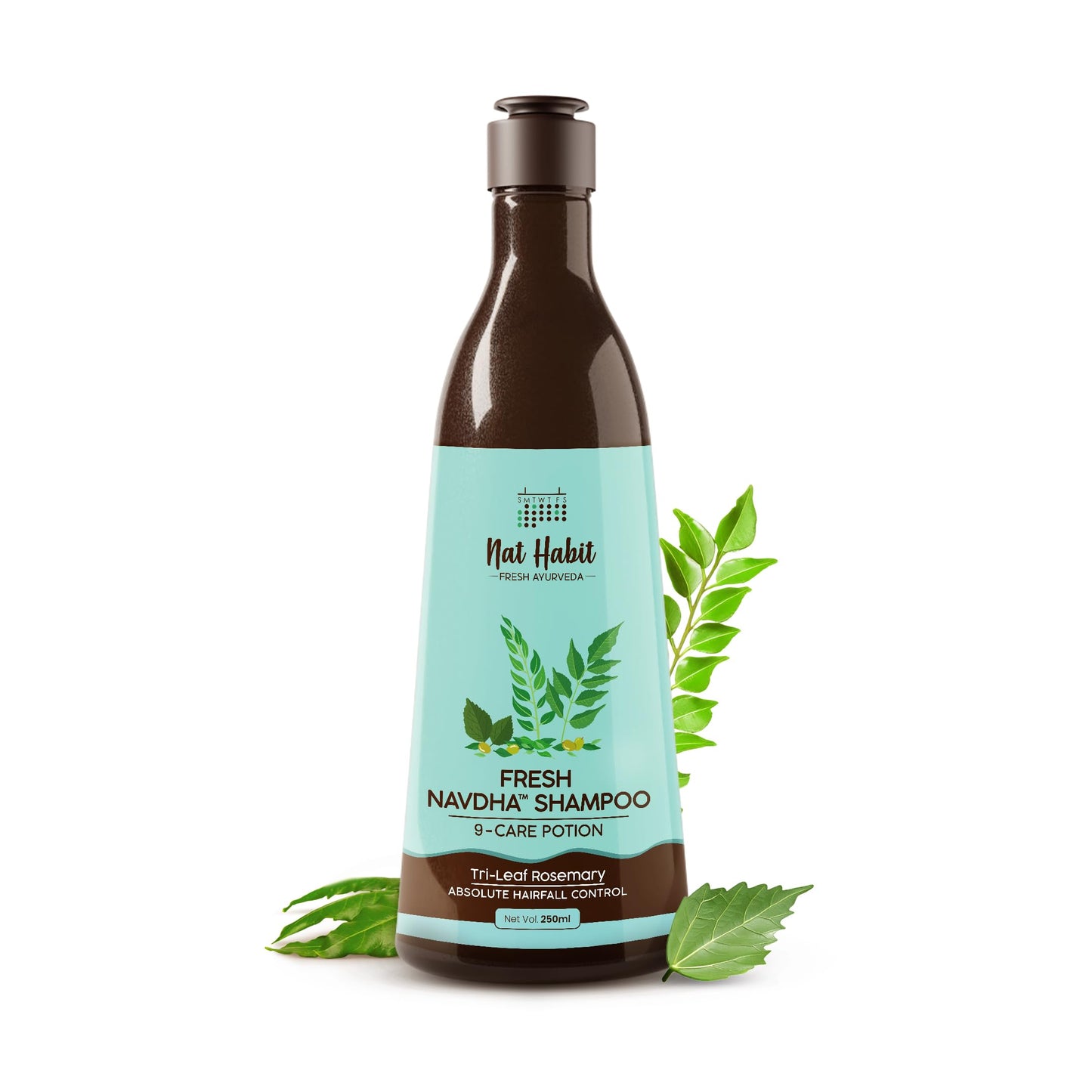 Nat Habit Sulfate-Free Natural Five Oils Hibiscus Hair Growth Shampoo, Navdha Shampoo for Women and Men (Pack of 1 X 250ml)