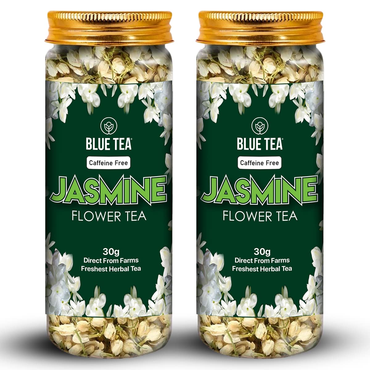 BLUE TEA - Hibiscus Tea - 50 gm (50 Cups) | SKIN GLOW ENHANCING TEA | Flower Based - Herbal Tea - Caffeine Free - Tangy Flavor - Non-GMO | Featured in Shark Tank | Pet Jar