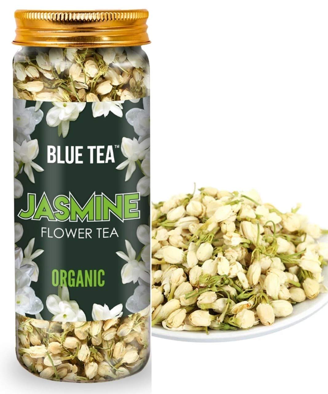 BLUE TEA - Hibiscus Tea - 50 gm (50 Cups) | SKIN GLOW ENHANCING TEA | Flower Based - Herbal Tea - Caffeine Free - Tangy Flavor - Non-GMO | Featured in Shark Tank | Pet Jar
