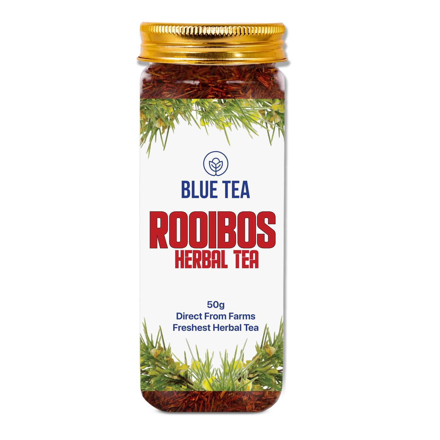 BLUE TEA - Hibiscus Tea - 50 gm (50 Cups) | SKIN GLOW ENHANCING TEA | Flower Based - Herbal Tea - Caffeine Free - Tangy Flavor - Non-GMO | Featured in Shark Tank | Pet Jar