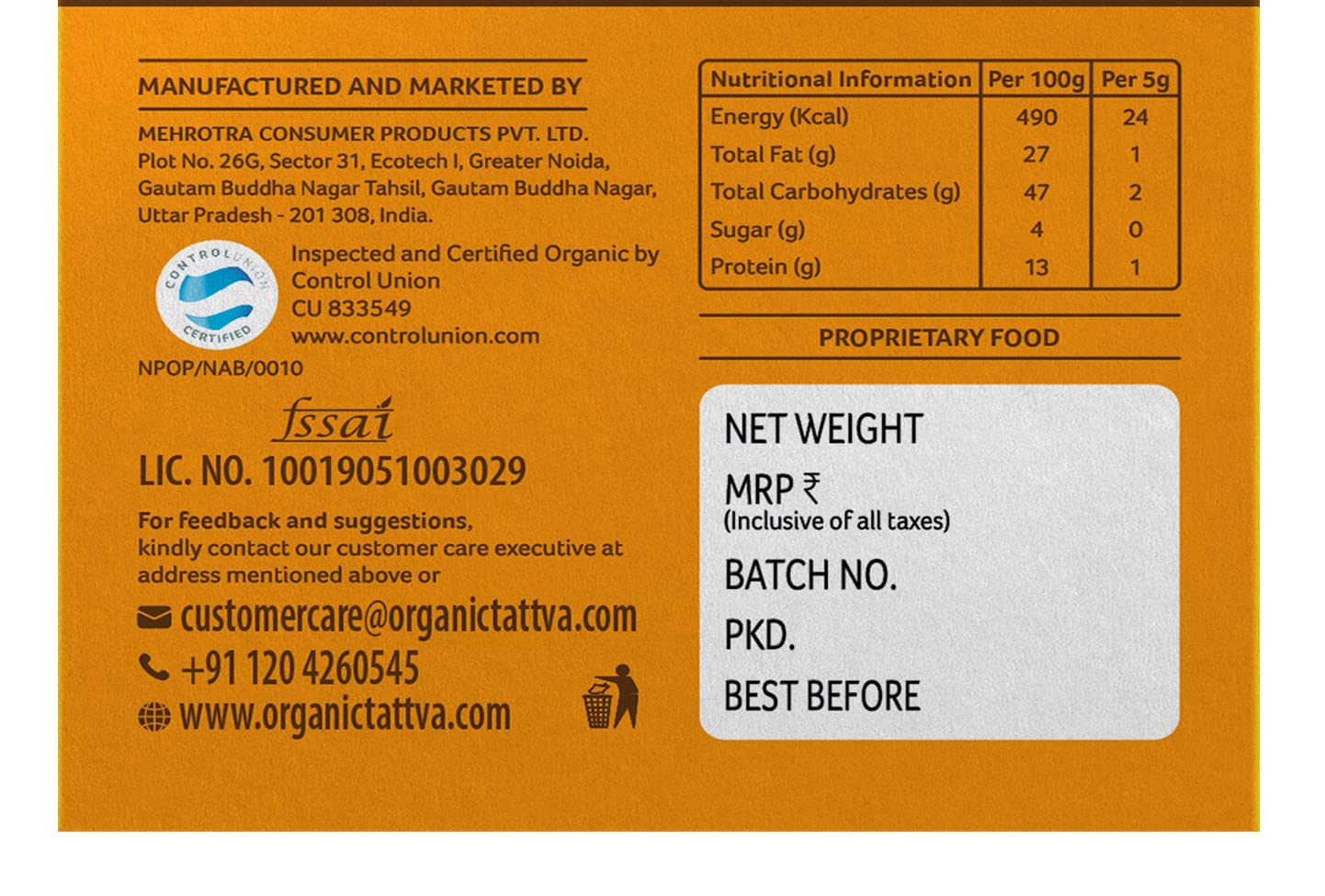 Organic Tattva, Organic Biryani Masala Powder 100 Gram | Rich in Flavour and No Artificial Additives