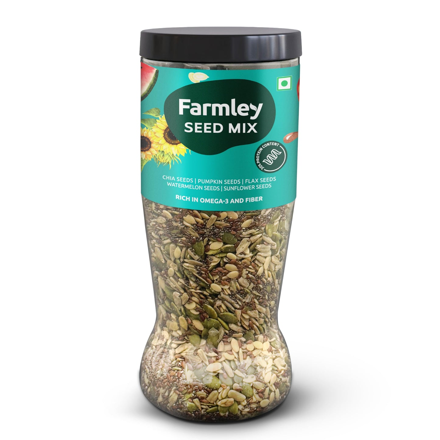 Farmley Panchmeva Healthy Dry Fruits Mix 405 g, Fit for Fasting I Healthy Snacks Mixed Nuts with Dry Fruits | Almonds | Cashews | Dates | Black raisin | Green raisin, Reusable Jar