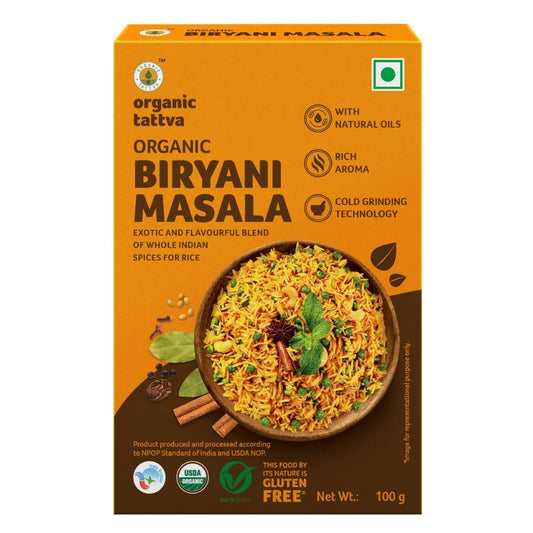 Organic Tattva, Organic Biryani Masala Powder 100 Gram | Rich in Flavour and No Artificial Additives