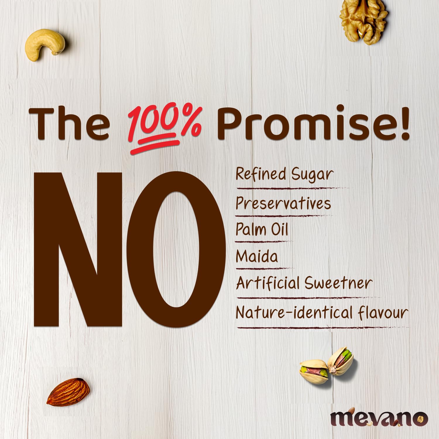 Mevano Nuts Powder for Kids, Rich in Omega-3, 100g | NO Added Sugar | Badam powder with Walnut, Cashew, Pista - Dry Fruits powder for Baby | 20% Protein, 17 Vitamins & Minerals